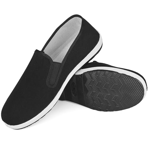 Kung Fu Shoes Fit for Tai Chi and Martial Arts, Lightweight, Soft, and Breathable Slippers, Suitable for Daily Activities, Anti-Slip for Outdoor & Indoor Activities, Black