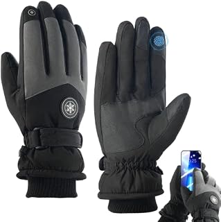 ZOYLINK Waterproof Winter Gloves For Men, Thermal Touchscreen Windproof Cold-proof Gloves with Padded Palms for Cycling Running Climbing Hiking Outdoor Sports