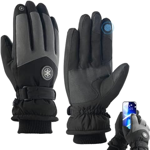 ZOYLINK Waterproof Winter Gloves For Men, Thermal Touchscreen Windproof Cold-proof Gloves with Padded Palms for Cycling Running Climbing Hiking Outdoor Sports Cover