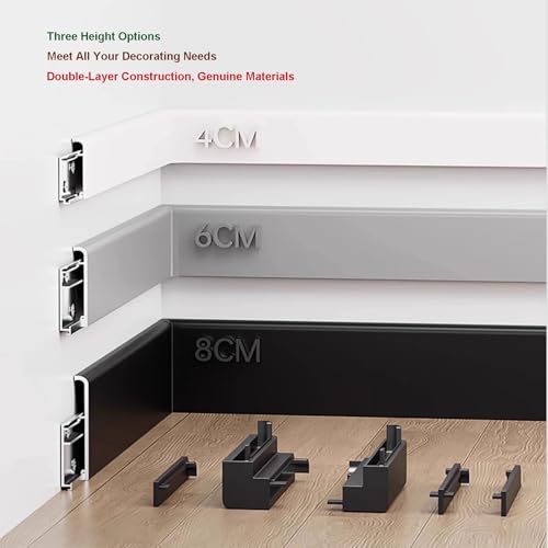 Protector de esquinas de aluminio, zócalo de 125 cm con alturas variables 3