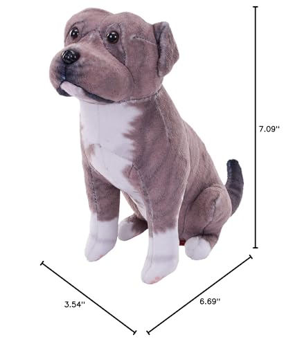 Wild Republic Rescue Dog, Pitbull, Stuffed Animal, with Sound, 5.5 inches, Gift for Kids, Plush Toy, Fill is Spun Recycled Water Bottles - Image 2