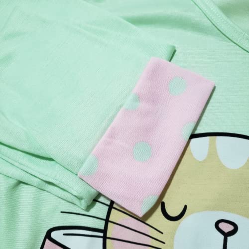 Pijama Feminino Adulto Malha Manga Longa Inverno Conforto Sortidos Premium LARANJA LIMA (GG3)