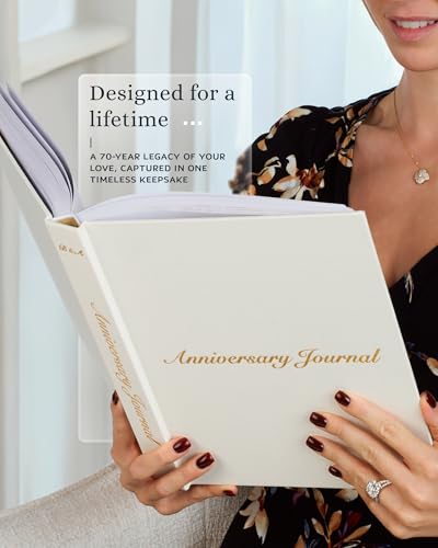 Image of Birch & Ash Paper Co. Wedding Anniversary Journal for Couples, Guided Memory Book with Prompts, 348 Pages, Heirloom Quality Keepsake Gift