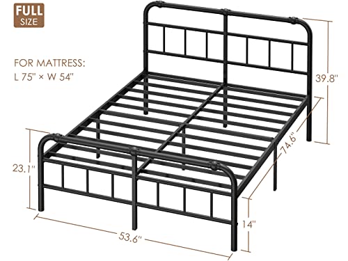 image for FSCHOS Full-Size-Bed-Frame-with-Headboard & Footboard, 14 Inch High, M