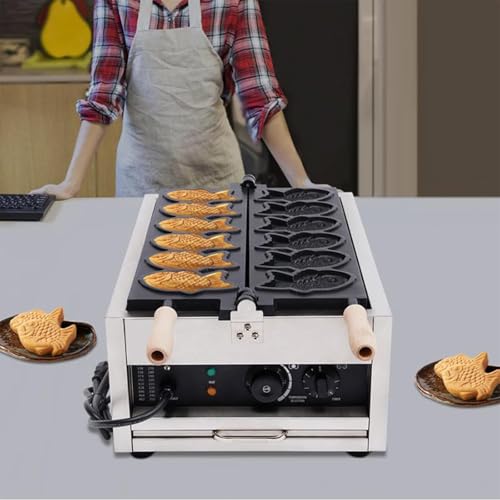 Macchina per waffle a forma di pesce antiaderente per ristoranti, negozi di alimentari e uso domestico