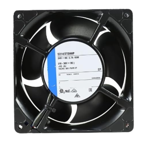 Ventilateur 5314/2TDHHP 24 V de haute précision mécanique à forte pression 930 Pa