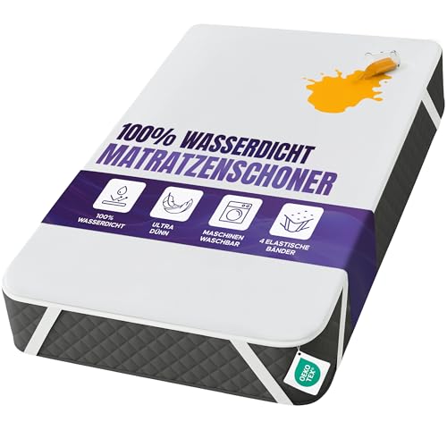 Utopia Bedding Wasserdichter Matratzenschoner - 180 x 200 cm, Oeko-Tex-zertifizierter Atmungsaktiver Matratzenschutz mit Elastischen Eckbändern,...