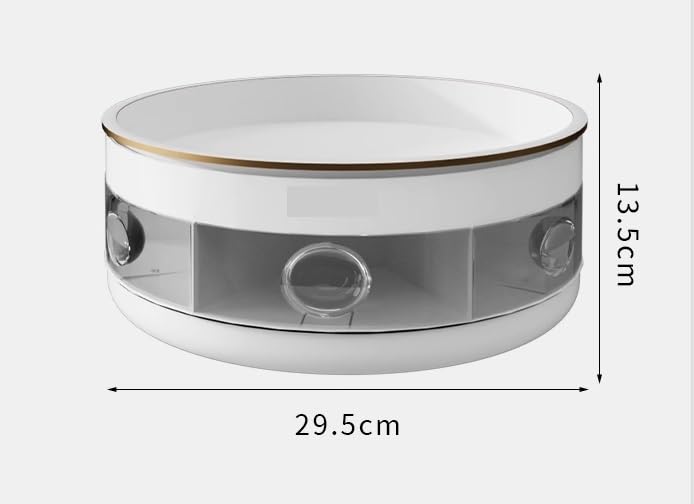 Organizador de especias giratorio de 2 niveles, almacenamiento de encimera que ahorra espacio para condimentos y condimentos