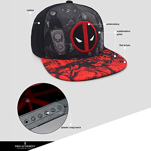 Image of Free Authority Deadpool Printed Multicolor Men Caps (Free Size)