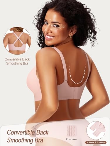 Image of Jelly Wireless Bras for Women No Underwire Push Up Seamless Full Coverage Bralettes Support Lift Everyday Bra