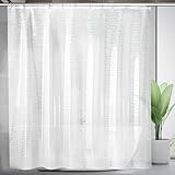 Resistente al agua y al moho: la cortina de ducha de baño está hecha de material EVA, no tóxico, con efectos antimoho y antibacterianos. Es inodoro, sin cloro, 100% impermeable, protege eficazmente la pared del baño del moho y mantiene el baño higiénico.