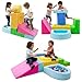 Teckid Toddler Climbing Toys, 7-Piece Colorful Foam Blocks, Indoor Soft Play Gym for Crawling, Climbing and Sliding, Modular Play Set Ages 1-3, No Ball Included