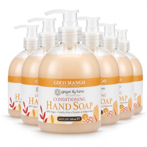 Image of Ginger Lily Farms Botanicals Hand Soap, 16.9oz /6pk, Coco Mango
