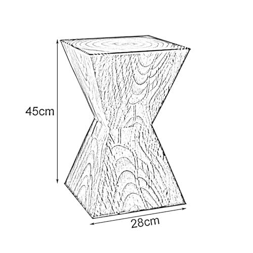 Colonne en Bois Noir 28x28x45 cm : Solution Stable pour Exposer Vases et Décors de Fête - 6