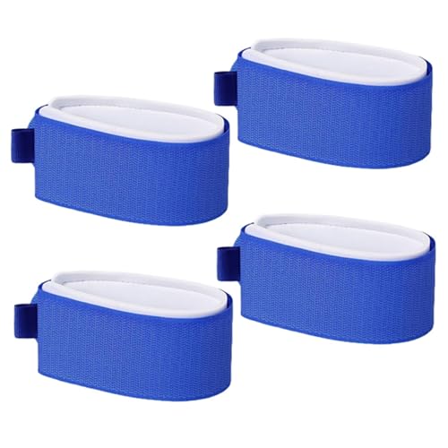 4pcs Ski Fastener Straps, Lightweight Ski Strap Fasteners, Adjustable Ski Straps For Carrying, Ski Wraps Straps Gear Storage Ties, Ski Accessories For Family Friends Colleagues (Blue) ski straps