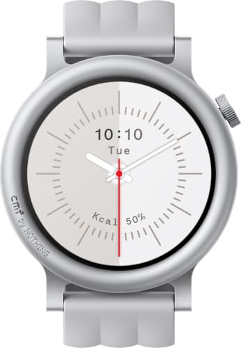 Image of CMF BY NOTHING Watch 3 Pro Smartwatch, Light Grey | 1.43 inch AMOLED Display, Bluetooth Calling, Built-in Dual-Band GPS, 130+ Sports Modes, IP68
