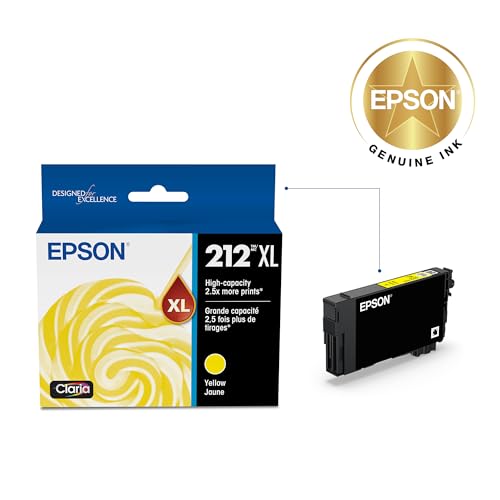 Image of Epson 212 Claria Ink High Capacity Yellow Cartridge (T212XL420-S) Works with Workforce WF-2830, 2850 and Expression XP-4100, 4105