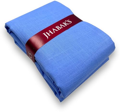 Image of JHABAK'S Unstitched Cotton Blend Solid Shirt & Trouser Fabric - 2.25 m Shirt Cloth - 1.20 m Pant Piece