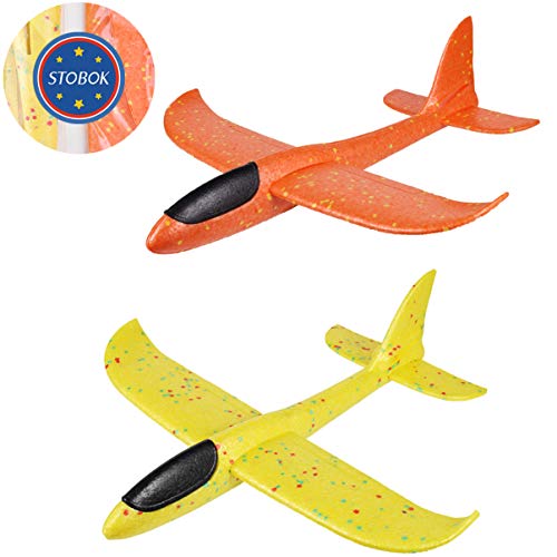 STOBOK 2 Peças de Brinquedos de Avião de Espuma Aviões de Lançamento de Mão Planador Modelo de Avião