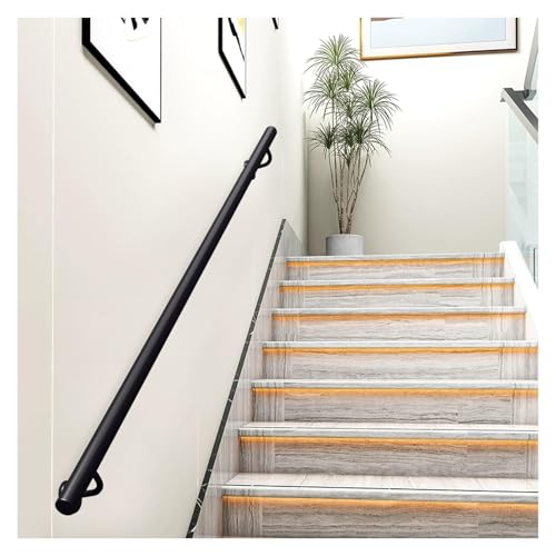 Kit de main courante d'escalier 60cm avec supports de garde-corps en métal pour mur