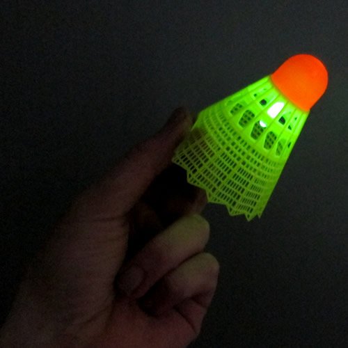 Glowing Badminton Birdies (Set of 6) - Light Up Shuttlecocks with Glow Inserts