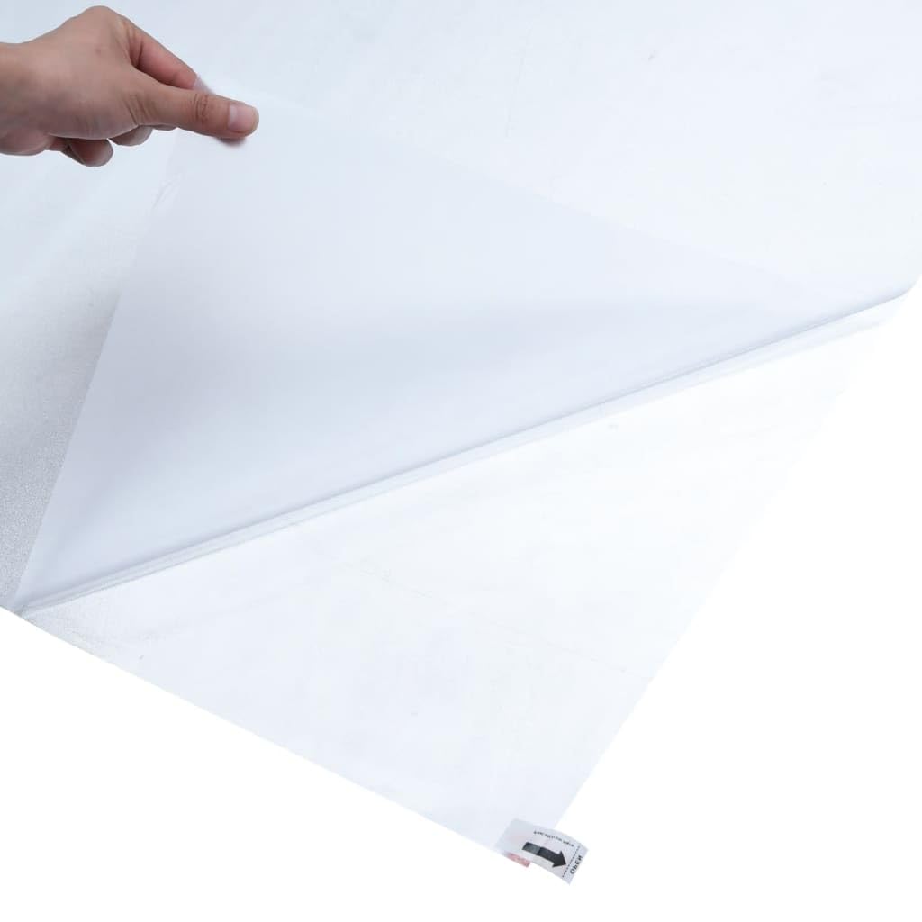 Film de fenêtre statique, gris mat, en PVC, 45 x 2000 cm, film brise-vue, autocollant, opaque, pour salle de bain, chambre à coucher, bureau avec protection UV et protection contre la chaleur