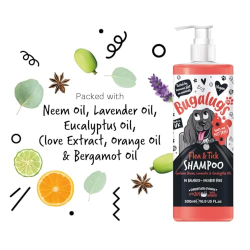 Bugalugs Hundeshampoo Flöhe & Zecken 500 ml mit Neemöl