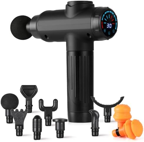 Pistola de Massagem YARUIKE, Massageador Muscular Elétrico Portát...