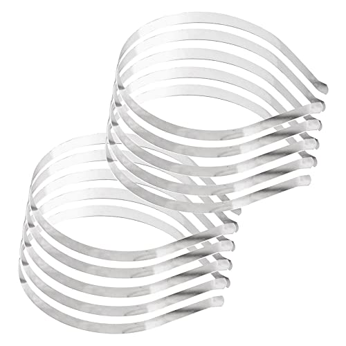 Csirnto Cerchietti in Metallo 10 Pezzi Cerchietto per Capelli Base Fasce Capelli Argento Cerchietti Fasce Capelli Donna Cerchietto Uomo Donna Accessorio per Capelli