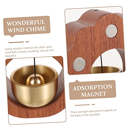 Cloche ouverture de porte bois et sonnette décorative pour la maison