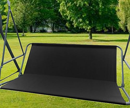 Copertura di ricambio per dondolo resistente e impermeabile, in tessuto Oxford 600D, per sedia a dondolo a 2/3 posti, per veranda, veranda, giardino, protezione da giardino, colore grigio (148 x 49,8