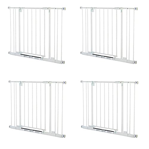 Toddleroo by North States 38.5” Wide Easy Close Baby Gate: Sturdy Safety gate with one Hand Operation, Pressure Mount, Fits 28-38.5” Wide, (29' Tall, White)