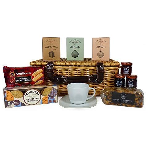 'Sweet Selection' Afternoon Tea, Biscuit and Cake Hamper in Delightful Wicker Basket - Ideas for Mum, Mothers Day, Birthday, Valentines, Thank You or Anniversary Cover