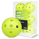 Amoswiz Indoor Pickleball Balls, 6 Pack of 26 Holes...