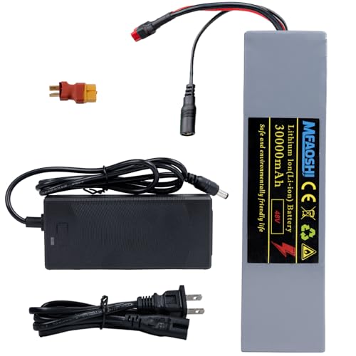 MFAOSHI 48V 30Ah Lithium Ebike Battery for 0W-1500W Motor with LCD Display | 2A Fast Charger | 30A BMS & XT60 Port for Extended Commute, Scooter and Adventure Ride