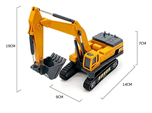 Image of Unbreakable Construction Engineering Excavator Truck with Movable Claw Digger Trucks Toys Friction Powered Long Crane Toy Pull Back Push Dozer Vehicles for Kids Boys Girls (Multicolor)