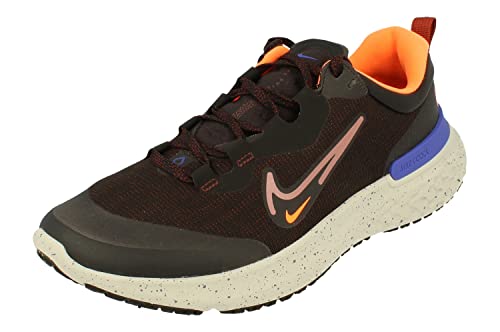 NIKE React Miler 2 Shield Running Trainers DC4064 Sneakers Zapatos (UK 6.5 US 7.5 EU 40.5, Black Redstone Total Orange 003)