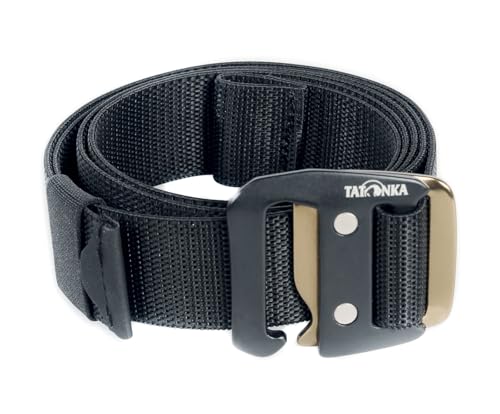 Tatonka Herren Riem Stretch Belt 32 mm Gürtel, Schwarz, 125 x 3,2 cm EU
