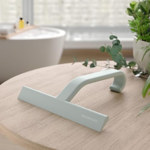 Image of dancemoon JustHang Shower Squeegee with Built-in Hook, 10-Inch Sage Green