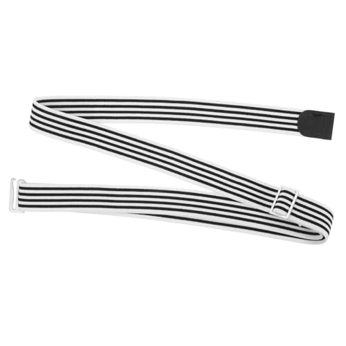 PartyKindom Shirt Tuck Non- Belt Holder for Men Adjustable Wrinkle Shirt Stay Fastener Versatile and Striped Design for Professional Appearance