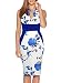 Fantaist Women's Sleeveless Floral Print Cocktail Dresses For Wedding Guest (M, FT601-Blue)