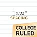SUNEE Spiral Notebooks College Ruled, 1-Subject, 4 Pack, 8 x 10-1/2 in, 70 Sheets, 3-Hole Punched Paper, Pastel Pink, Purple, Blue, Green for School, Home & Office, Writing Journal
