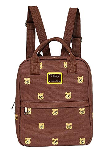Loungefly x Winnie the Pooh Embroidered Canvas Backpack (One Size, Brown Multi)3