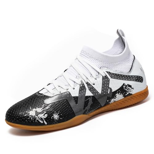 Men's Indoor Flat Bottomed Football Shoes Durable Comfortable Training Non Slip Soccer Sneakers