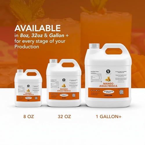 Image of Dolce Flav Natural Mango Agua Fresca Flavoring Concentrate | Water Soluble | 32 Fl Oz