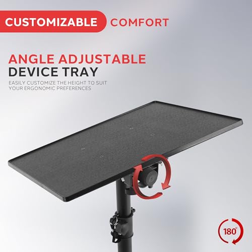 Evrensel Projektör Standı - Yükseklik ve Açı Ayarlanabilir Tripod Standı - Dizüstü Bilgisayarları, Bilgisayarları, DJ Ekipmanlarını ve Projektörleri Tutar - Ağır Hizmet - Sahne, Stüdyo ve Ofis