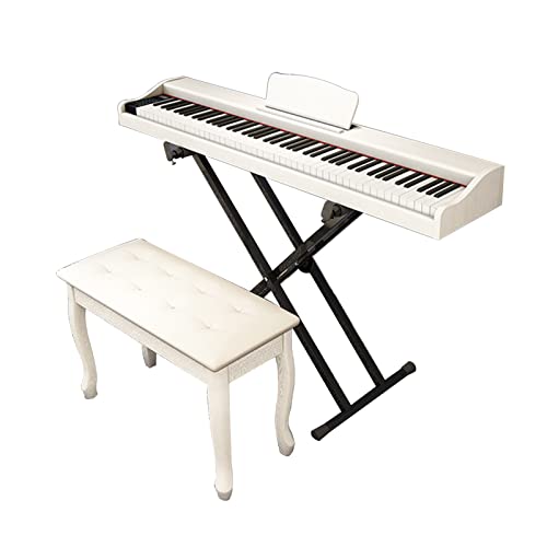 Piano numérique 88 touches clavier lesté support de piano piano électrique MIDI avec banc de piano à triple pédale et support de piano for adultes enfants et débutants (Color : White) - Les Beatles, Paul McCartney, John Lennon, RIngo Starr, George Harrison Piano numérique 88 touches clavier lesté support de piano piano électrique MIDI avec banc de piano à triple pédale et support de piano for adultes enfants et débutants (Color : White)