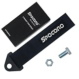 Spocoro Heavy Duty Racing Tow Strap JDM – Nylon Tow Strap for Track, Off-Road, and Decoration (Black)