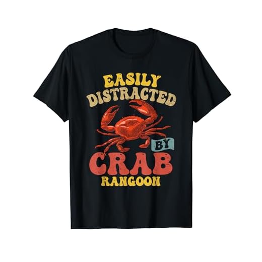 Men And Women's Easily Distracted Funny Crab Rangoon Lover T-Shirt