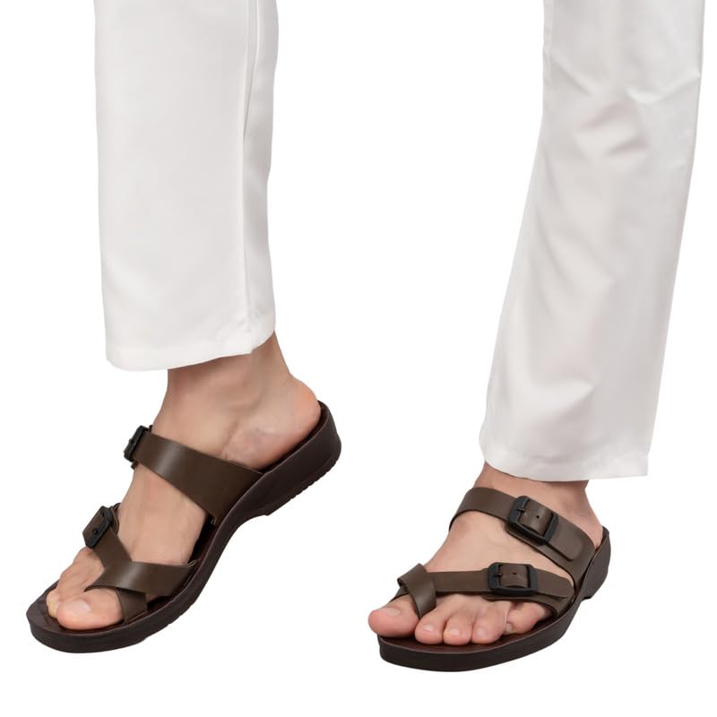 Image of Chips Men's BROWN Lightweight Slip-on Sandal Casual (3346)